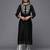 Women Floral Yoke Design Chanderi Silk Straight Kurta with Trousers
