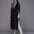 Women Floral Yoke Design Chanderi Silk Straight Kurta with Trousers