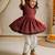 Sishu girls maroon floral embroidered kurta with dhoti pant
