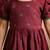 Sishu girls maroon floral embroidered kurta with dhoti pant