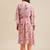 Women Peach-Coloured Ethnic Motifs Printed Kaftan Kurta with Trousers
