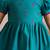 Sishu girls aqua  floral embroidered kurta with dhoti pant