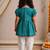 Sishu girls aqua  floral embroidered kurta with dhoti pant