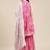 Women Pink Leheriya Printed Gotta Patti Kurti with Sharara & With Dupatta