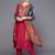 Women Fuchsia Yoke Design Kurta with Trousers & With Dupatta