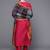 Women Fuchsia Yoke Design Kurta with Trousers & With Dupatta