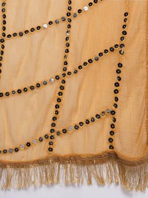 Women Green Geometric Woven Design Kurta with Sharara & With Sequin Dupatta 4