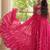 Pink georgette readymade anarkali suit with laheriya & kutchi work