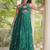 Green georgette readymade anarkali suit with laheriya & kutchi work