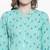 Women Sea Green Floral Printed Pure Cotton Kurta with Palazzos