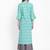 Women Sea Green Floral Printed Pure Cotton Kurta with Palazzos