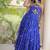Violet georgette readymade anarkali suit with laheriya & kutchi work