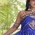 Violet georgette readymade anarkali suit with laheriya & kutchi work