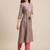 Women Beige & Pink Floral Yoke Design Regular Kurta With Trousers & Dupatta