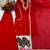 Red georgette readymade suit with sequence & embroidery work