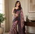 pink color multi digital hand picked kalamkari print cotton blend saree
