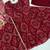 Women maroon bandhani print anarkali kurta with pent & dupatta