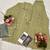 Mustard cotton readymade suit with thread embroidery work