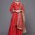 Women Red Striped Kurta with Sharara & With Dupatta