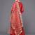 Women Red Striped Kurta with Sharara & With Dupatta