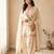 Stylish off white chanderi farshi salwar suits wth zari needle dupatta