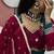 Maroon Embroidery Thread & Sequin work and Lumpi Lace Border Navratri Faux Georgette Navratri Lahenga Choli Set
