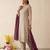 Festive wear beige kurta and wine dupatta  suit set