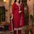 Women embroidered silk blend kurta with pant & dupatta set