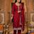 Women embroidered silk blend kurta with pant & dupatta set