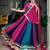 Navratri Multicolor Panel Chinon Free Size Lehenga Choli with Gotta Patti Lace Border Dupatta