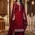 Women embroidered silk blend kurta with pant & dupatta set
