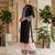 Women black embroidered kurta palazzo set