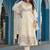 Mirror Embroidered Anarkali Kurta Paired With Trousers & Dupatta