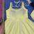 Women yellow anarkali kurta with yellow pant and pink dupatta