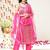 Women Batik Abstract Print Shoulder Straps Straight Kurta With Trousers & Dupatta