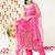 Women Batik Abstract Print Shoulder Straps Straight Kurta With Trousers & Dupatta
