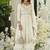 Chinon embroidered off white readymade salwar kameez