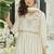 Chinon embroidered off white readymade salwar kameez