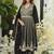 Chinon embroidered black readymade salwar kameez