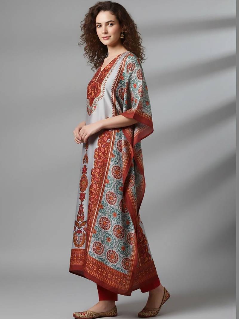 Women Ethnic Motifs Printed Regular Kurta with Trousers