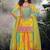 Yellow embroidered chinon silk haldi wear readymade palazzo suit