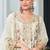 Off white embroidered zari chinon festival readymade salwar kameez