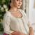 Cream & purple chikankari embroidered faux georgette readymade suit