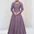 Lilac vichitra silk readymade anarkali suit with embroidered work for festival