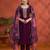 Vichitra silk embroidered work readymade straight suit in wine