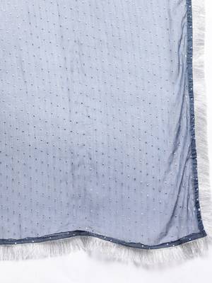 Women Floral Embroidered Sequinned Kurta with Trousers & Dupatta 5