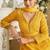 Yellow chikankari embroidered faux georgette readymade suit