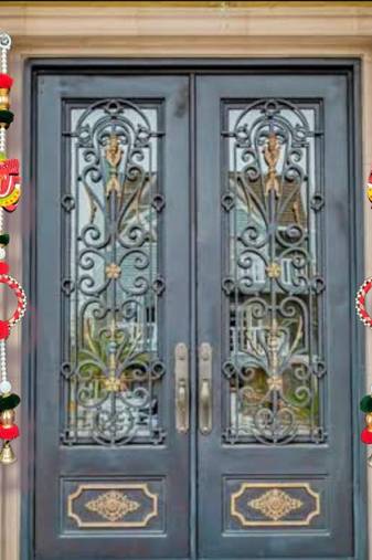 handmade ganesh ji bell door hanging decorative traditional design home decorations (pack of 6)