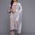 Floral Embroidered Thread Work Kurta With Trousers & Dupatta