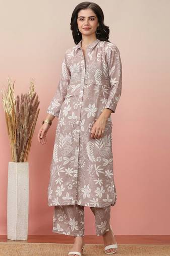 Floral Printed Kurta with Trousers